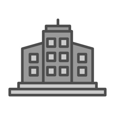 bina simgesi, basit vektör illüstrasyonu