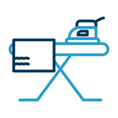 Ütü tahtası simgesi illüstrasyonu 