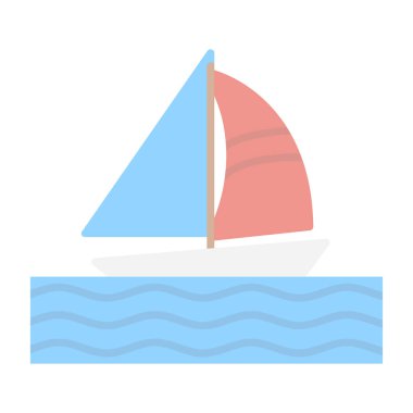 tekne ikonu vektör illüstrasyonu