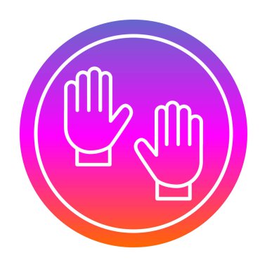 Eldivenler web simgesi vektör illüstrasyonu 