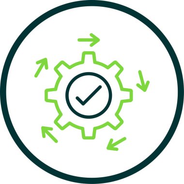 dişli entegrasyon düz yuvarlanmış vektör simgesi