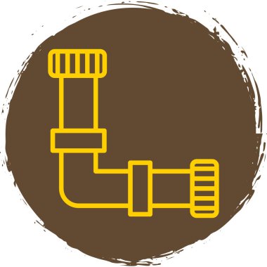 Bir boru simgesinin vektör illüstrasyonu