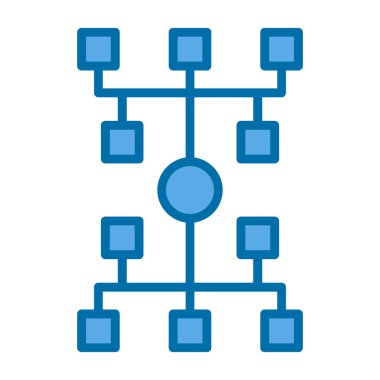 Algoritma ağ simgesi, vektör illüstrasyonu 