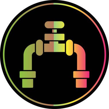 Boru simgesi, vektör illüstrasyonu basit tasarım