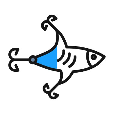 Kişisel ve ticari kullanım için balık vektör simgesi simgesi vektör çizimi..