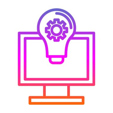 dişli simgesi, vektör illüstrasyonlu bilgisayar