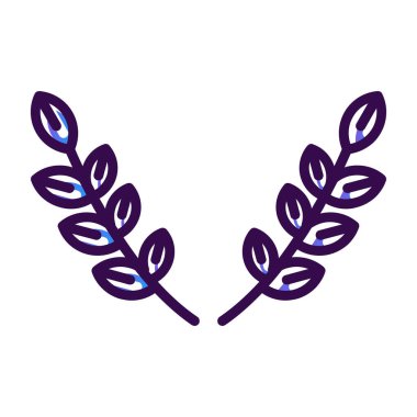 Defne çelengi ağ vektör simgesi