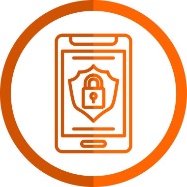 Güvenlik simgesinin vektör illüstrasyonu 