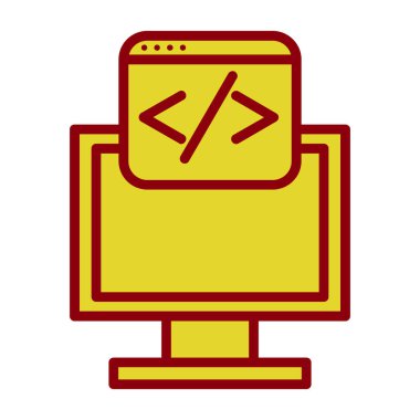 Kod simgesi olan dizüstü bilgisayar