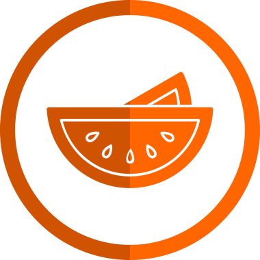 Karpuz düz ikon vektör çizimi             