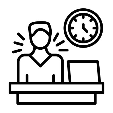 iş bürosu çalışanı simgesi ana hatlarıyla