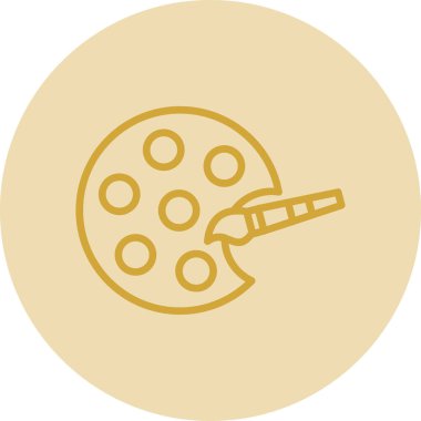 boya fırçası ile renk paleti 