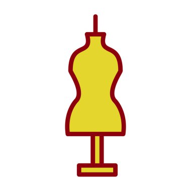 Manken düz vektör simgesi