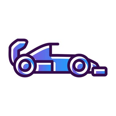 Yarış arabası web simgesi, basit vektör illüstrasyonu