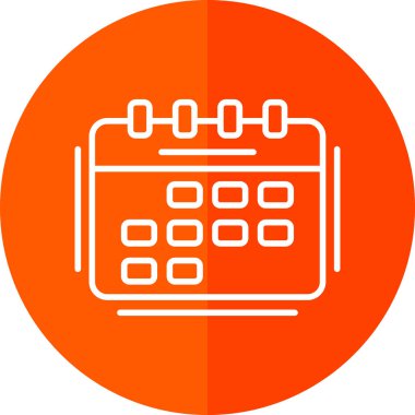 Takvim simgesi, vektör illüstrasyonu basit tasarım