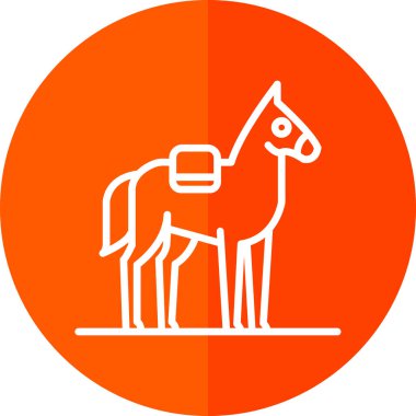 At yassı simgesi, vektör illüstrasyonu