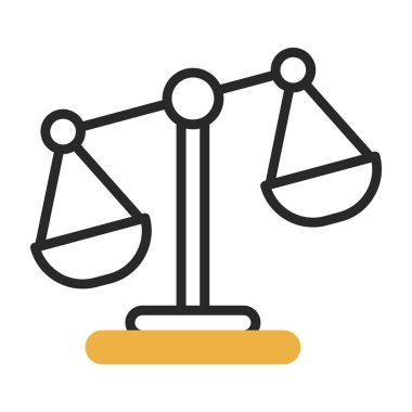 Adalet Ölçekleri simgesi web basit illüstrasyon