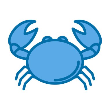 Yengeç simgesi vektör illüstrasyonu 