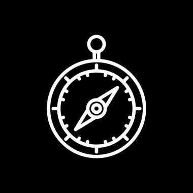 pusula düz simgesi, vektör illüstrasyon tasarımı