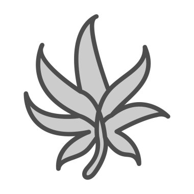 esrar yaprağı simgesi, vektör illüstrasyonu