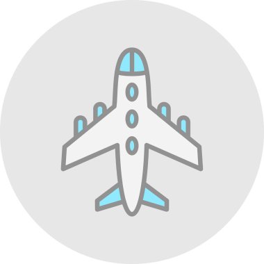 uçak ikonu vektör illüstrasyonu 