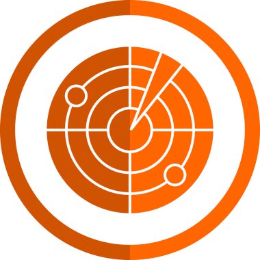 Radar modern simgesinin vektör illüstrasyonu              