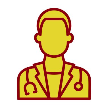 doktor avatar vektör resimleme 