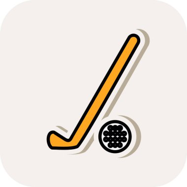 Düz dizaynlı hokey diski simgesi