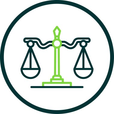 Adalet Ölçekleri simgesi web basit illüstrasyon