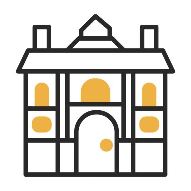 Modern yapı simgesinin vektör illüstrasyonu