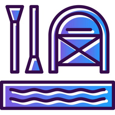 Rafting simgesinin vektör illüstrasyonu 