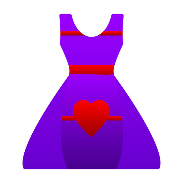 иконка платья, векторная иллюстрация