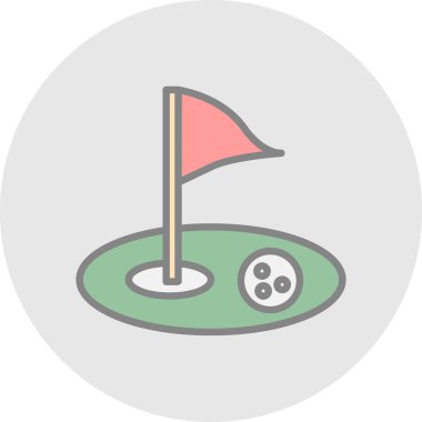 Golf topu kutsal kişilerin resmi, vektör, illüstrasyon
