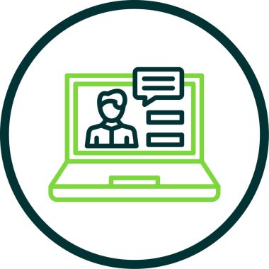 vektör dizüstü düz simge