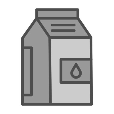 Süt düzlüğü simgesi, vektör illüstrasyonu