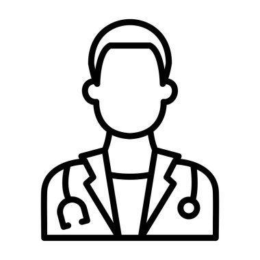 doktor avatar vektör resimleme 