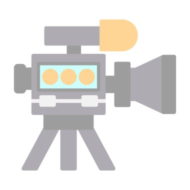 video kamera simgesi, vektör illüstrasyonu basit tasarım