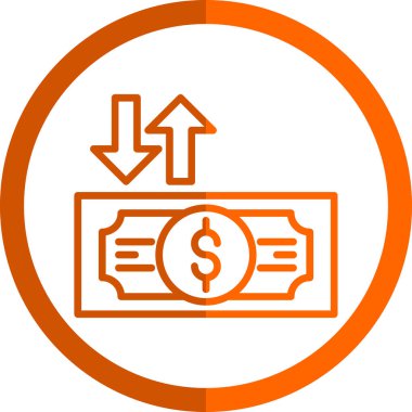 Dolar. Web simgesi basit illüstrasyon