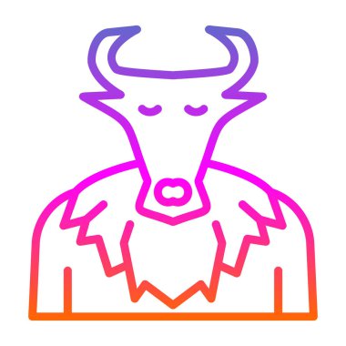 Boğa simgesi, vektör illüstrasyonu