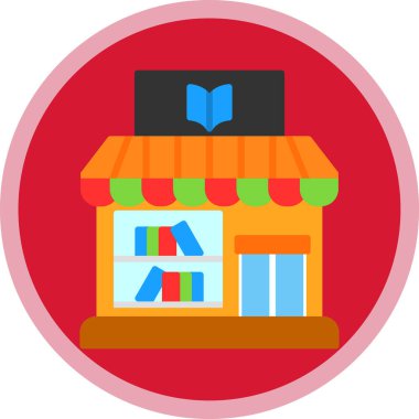 book shop icon, vector illustration simple design