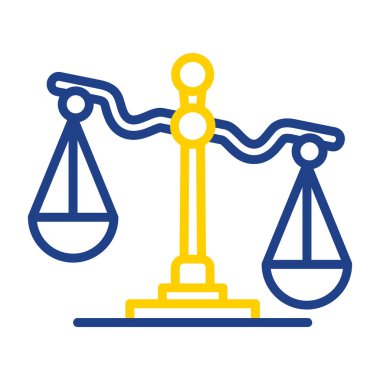 Adalet Ölçekleri simgesi web basit illüstrasyon