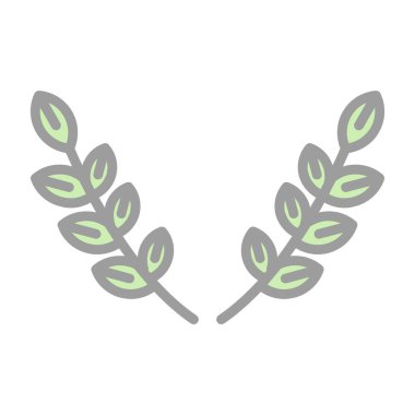 Defne çelengi ağ vektör simgesi