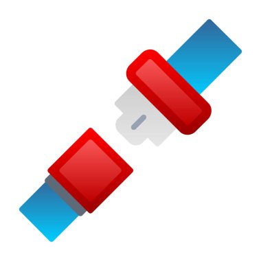 Emniyet kemeri kutsal kişilerin resmi, vektör çizim 