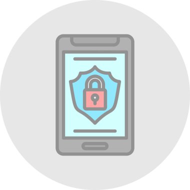 Güvenlik simgesinin vektör illüstrasyonu 