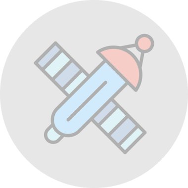 uydu simgesi, vektör illüstrasyonu basit tasarım