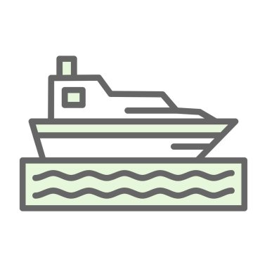 tekne ikonu vektör illüstrasyonu 