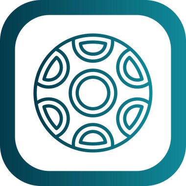 düz futbol topu simgesi, vektör illüstrasyonu