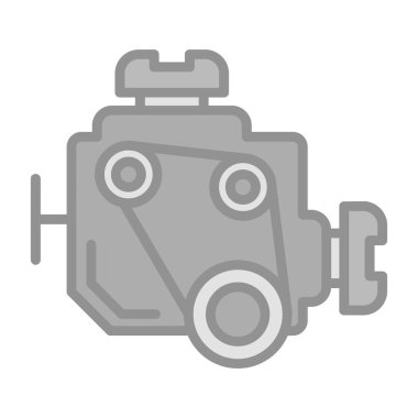 motor simgesi, vektör illüstrasyonu basit tasarım