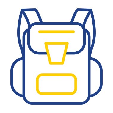 sırt çantası simgesi vektör illüstrasyonu 