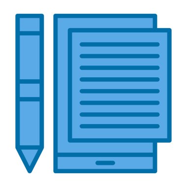 Yazılı not. Web simgesi basit illüstrasyon